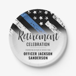 Polizeiabteilung für Strafverfolgung Party für das Pappteller