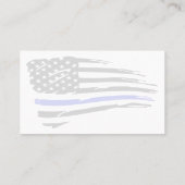 Polizeiabteilung Gesetzeshüterflagge Visitenkarte (Rückseite)