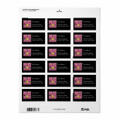 Polizeiabteilung Gloss Pink Adressaufkleber (Vorne)