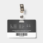 Polizeiabteilung Mitarbeiter-ID Ausweis (Rückseite mit Clip)