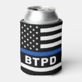 Polizeiabteilung Personalisiert dünne blaue Linie Dosenkühler (Kanne Vorderseite)