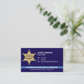 Polizeiabteilung Polizeidienst Sheriff-Abzeichen Visitenkarte (Stehend Vorderseite)