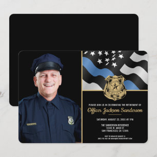 Polizeiabteilung Polizeikarriere Ruhestandsfoto Einladung