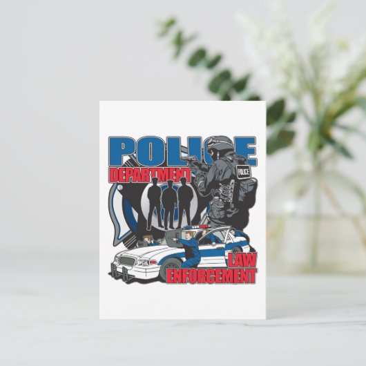 Polizeiabteilung Postkarte (Stehend Vorderseite)