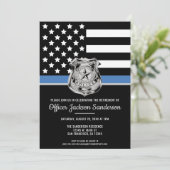 Polizeiabteilung Strafverfolgung Party Einladung (Stehend Vorderseite)