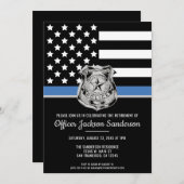 Polizeiabteilung Strafverfolgung Party Einladung (Vorne/Hinten)