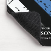 Polizeiabteilung Thin Blue Line Logo Mousepad (Ecke)