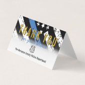 Polizeiabteilung Thin Blue Line Vielen Dank Visitenkarten (Vorderseite)