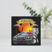 Polizeiabteilung Weihnachten Einladung (Stehend Vorderseite)