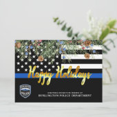 Polizeiabteilung Weihnachts-Strafverfolgung glückl Feiertagskarte (Stehend Vorderseite)