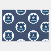 Polizeiabzeichen-Aufkleber | Polizeibeamter Geschenkpapier Set (Vorderseite 3)