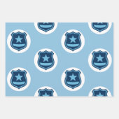 Polizeiabzeichen Geschenkpapier Set (Vorderseite 3)