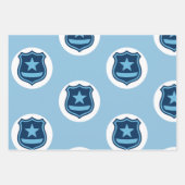 Polizeiabzeichen Geschenkpapier Set (Vorderseite 2)