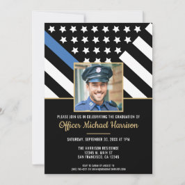 Polizeiakademie Abschluss Foto für Strafverfolgung Einladung