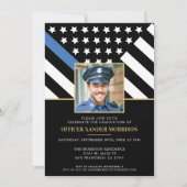 Polizeiakademie Abschluss Foto für Strafverfolgung Einladung (Vorderseite)