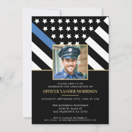 Polizeiakademie Abschluss Foto für Strafverfolgung Einladung