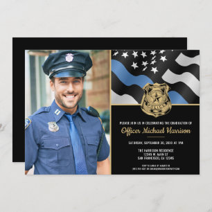 Polizeiakademie Abschluss Foto für Strafverfolgung Einladung