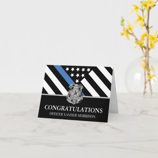 Polizeiakademie Abschluss Strafverfolgung Karte (Gelbe Blume)