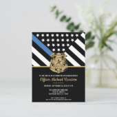 Polizeiakademie Abschluss - Vollzugsbeauftragter Einladungspostkarte (Stehend Vorderseite)