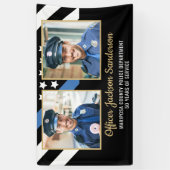 Polizeiakademie Flag 2 Foto Banner (Vertikal)