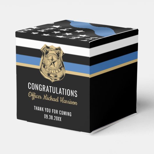 Polizeiakademie Glückwunsch Graduierungspartei Geschenkschachtel (Rückseite)