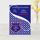 Polizeiakademie Graduate Herzlichen Glückwunsch CU Karte (Gelbe Blume)