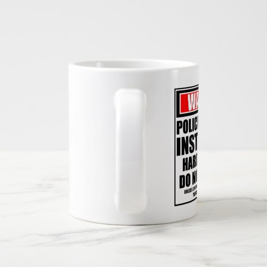 Polizeiakademie: Lehrer hart am Arbeitsplatz Jumbo-Tasse (Rückseite)