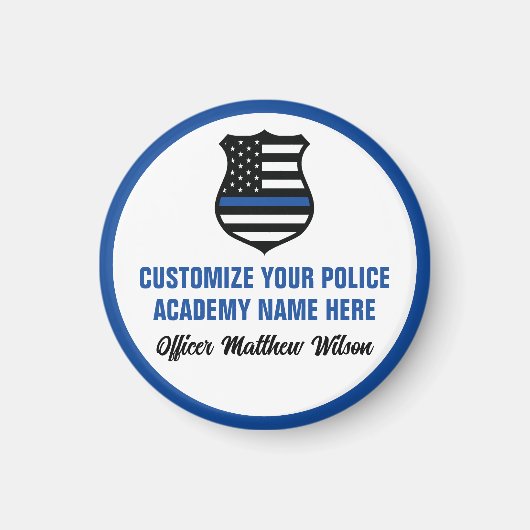 Polizeiakademie Personalisierter Abschluss Magnet (Vorne)