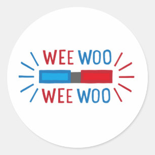 Polizeiambulanz Motor Runder Aufkleber