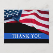 Polizeiamerikanischer Flaggenstaat - Rechtsdurchse Postkarte (Vorderseite)