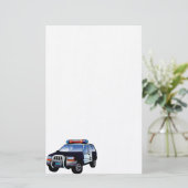 Polizeiamt Design Auto Digitale Kunst Zielort Briefpapier (Stehend Vorderseite)