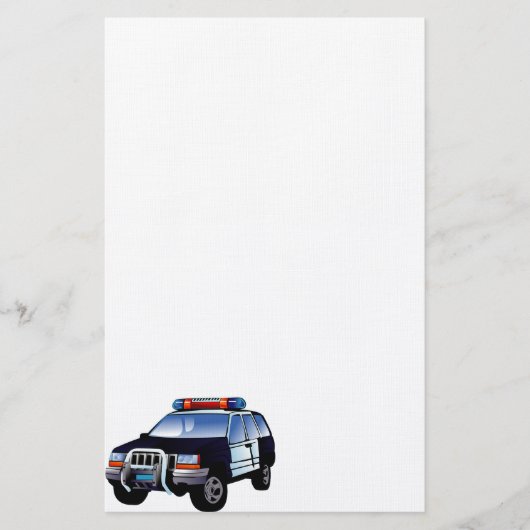 Polizeiamt Design Auto Digitale Kunst Zielort Briefpapier (Vorderseite)