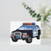 Polizeiamt Design Auto Digitale Kunst Zielort Postkarte (Stehend Vorderseite)