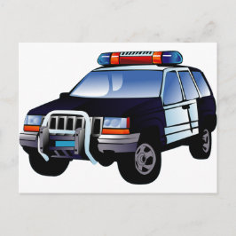 Polizeiamt Design Auto Digitale Kunst Zielort Postkarte