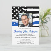 Polizeiamt Foto für Strafverfolgung Party Einladung (Stehend Vorderseite)