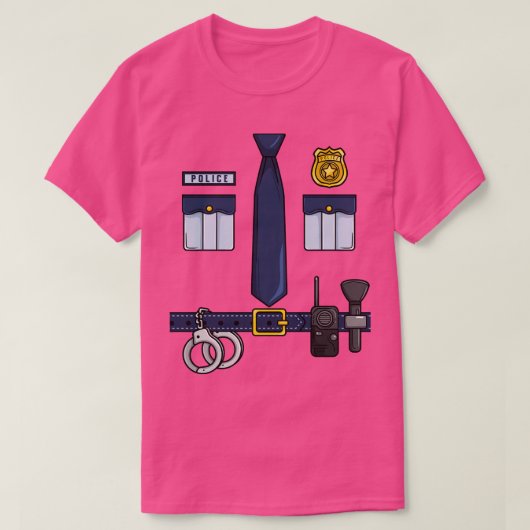 Polizeiamt Halloween T-Shirt (Design vorne)