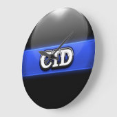Polizeiamt Thin Blue Line Große Wanduhr (Winkel)