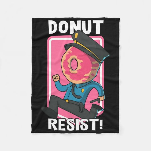Polizeiamt von Funny Donut Resist verhaftet Fleecedecke (Vorderseite)
