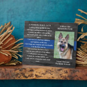 Polizeiamtsbeamte Handler Polizeiwache K9 Foto Fotoplatte (Seite)