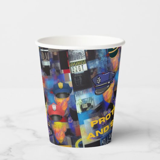 Polizeiaufwertung Pappbecher (Rückseite)