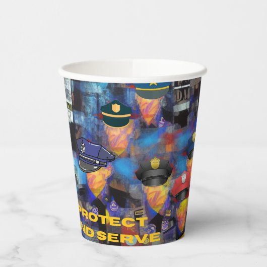 Polizeiaufwertung Pappbecher (Links)