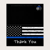 Polizeiaufwertung Personalisiert dünne blaue Linie Visitenkarten (Außenseite Aufgefaltet)