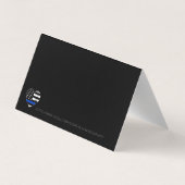 Polizeiaufwertung Personalisiert dünne blaue Linie Visitenkarten (Rückseite)