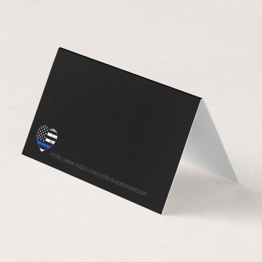 Polizeiaufwertung Personalisiert dünne blaue Linie Visitenkarten (Rückseite)