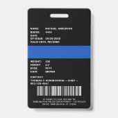 Polizeiausweis für das berufliche Foto Ausweis (Rückseite)