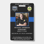 Polizeiausweis für das berufliche Foto Ausweis (Vorderseite)