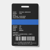 Polizeiausweis für das personalisierte Foto Ausweis (Back)