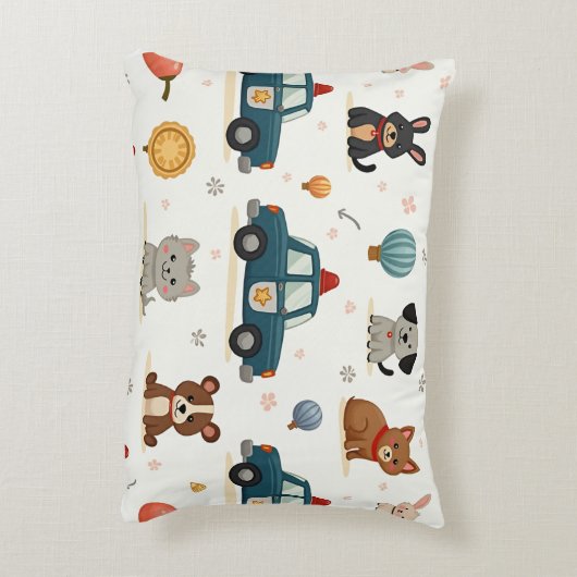 Polizeiauto Accent Pillow Dekokissen (Rückseite(Vertikal))