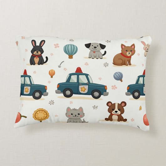 Polizeiauto Accent Pillow Dekokissen (Rückseite)