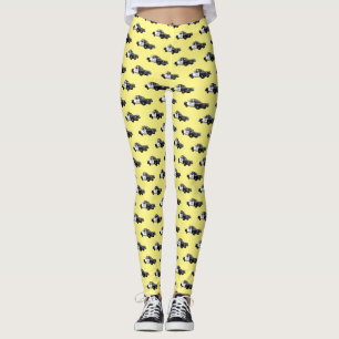 Polizeiauto Cartoon-Illustration Leggings